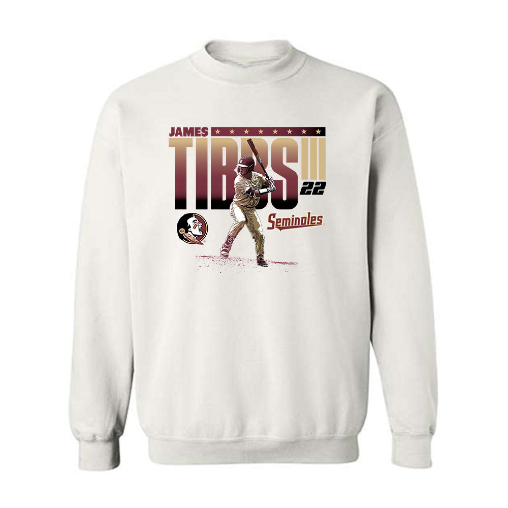 FSU - NCAA Baseball : James Tibbs III - Crewneck Sweatshirt Individual Caricature