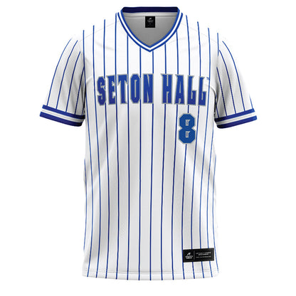 Seton Hall - NCAA Baseball : Patrick D'Amico - Softball Jersey Pinstripe