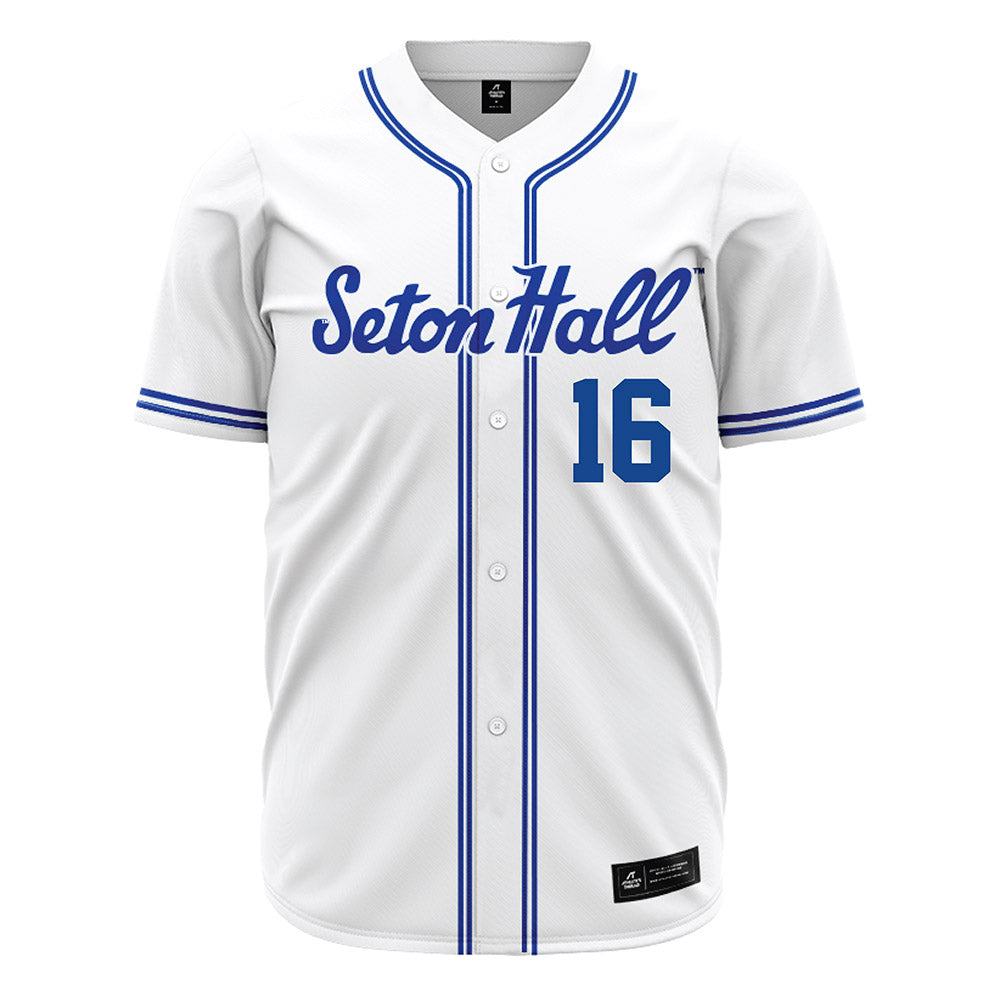 Seton Hall - NCAA Baseball : Ryan Reich - Baseball Jersey White
