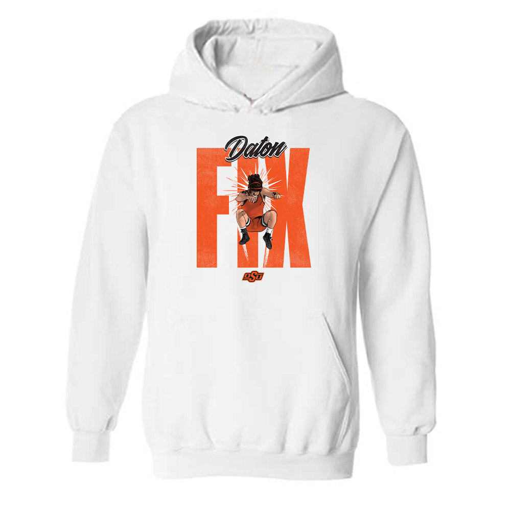 Oklahoma State - NCAA Wrestling : Daton Fix - Hooded Sweatshirt Individual Caricature