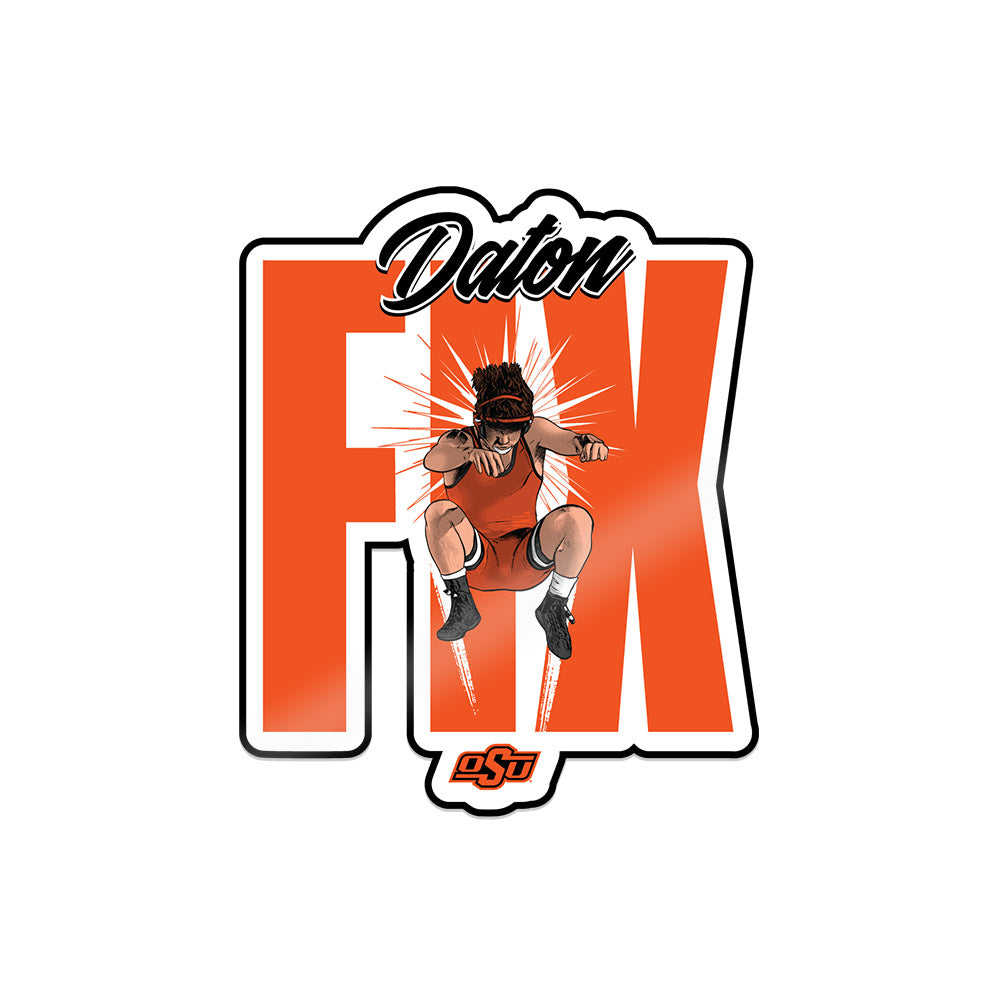 Oklahoma State - NCAA Wrestling : Daton Fix - Sticker Individual Caricature