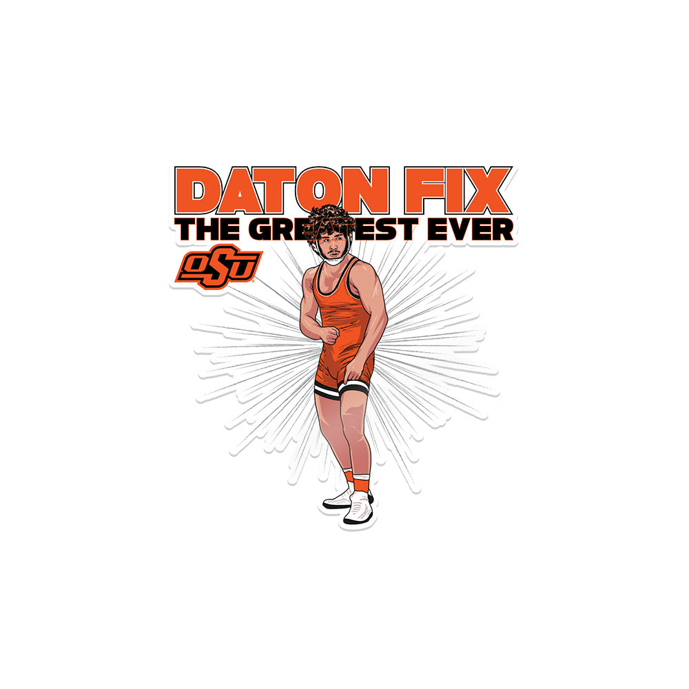 Oklahoma State - NCAA Wrestling : Daton Fix - Sticker Individual Caricature