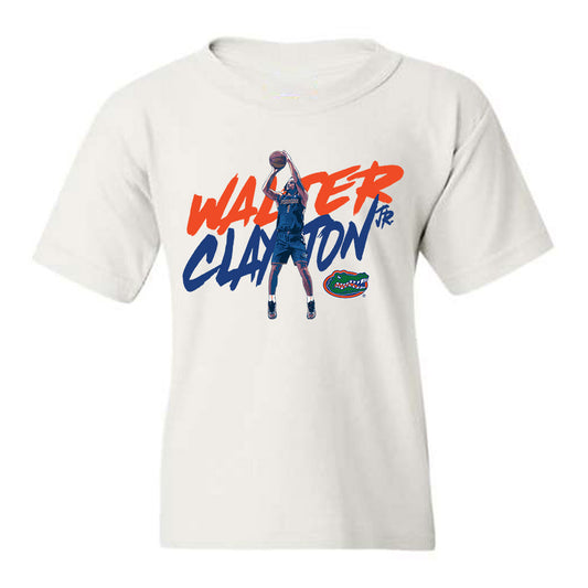 Florida - NCAA Men's Basketball : Walter Clayton Jr - Youth T-Shirt Individual Caricature