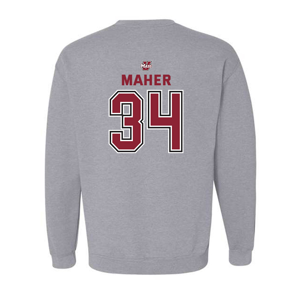 UMass - NCAA Men's Lacrosse : Liam Maher - Crewneck Sweatshirt Classic Shersey