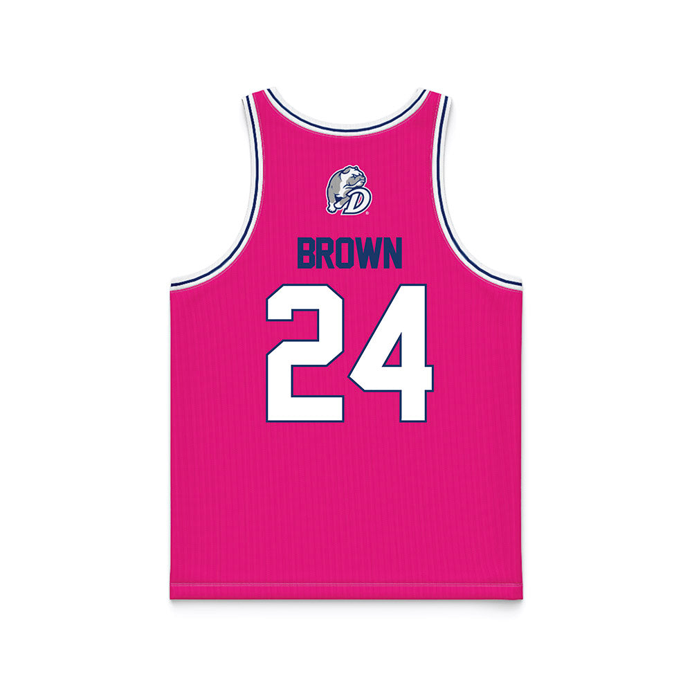 Drake - NCAA Women's Basketball : Anna Brown - Basketball Jersey Pink