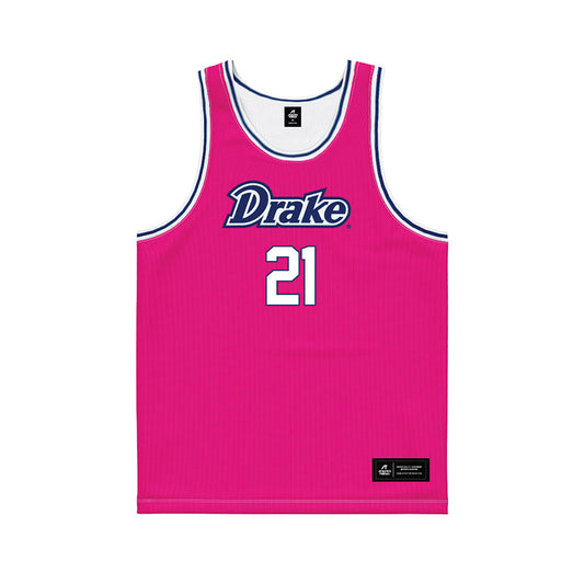 Drake - NCAA Women's Basketball : Ava Hawthorne - Basketball Jersey Pink