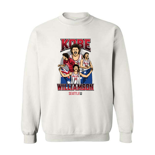 Seattle - NCAA Men's Basketball : Kobe Williamson - Crewneck Sweatshirt Individual Caricature