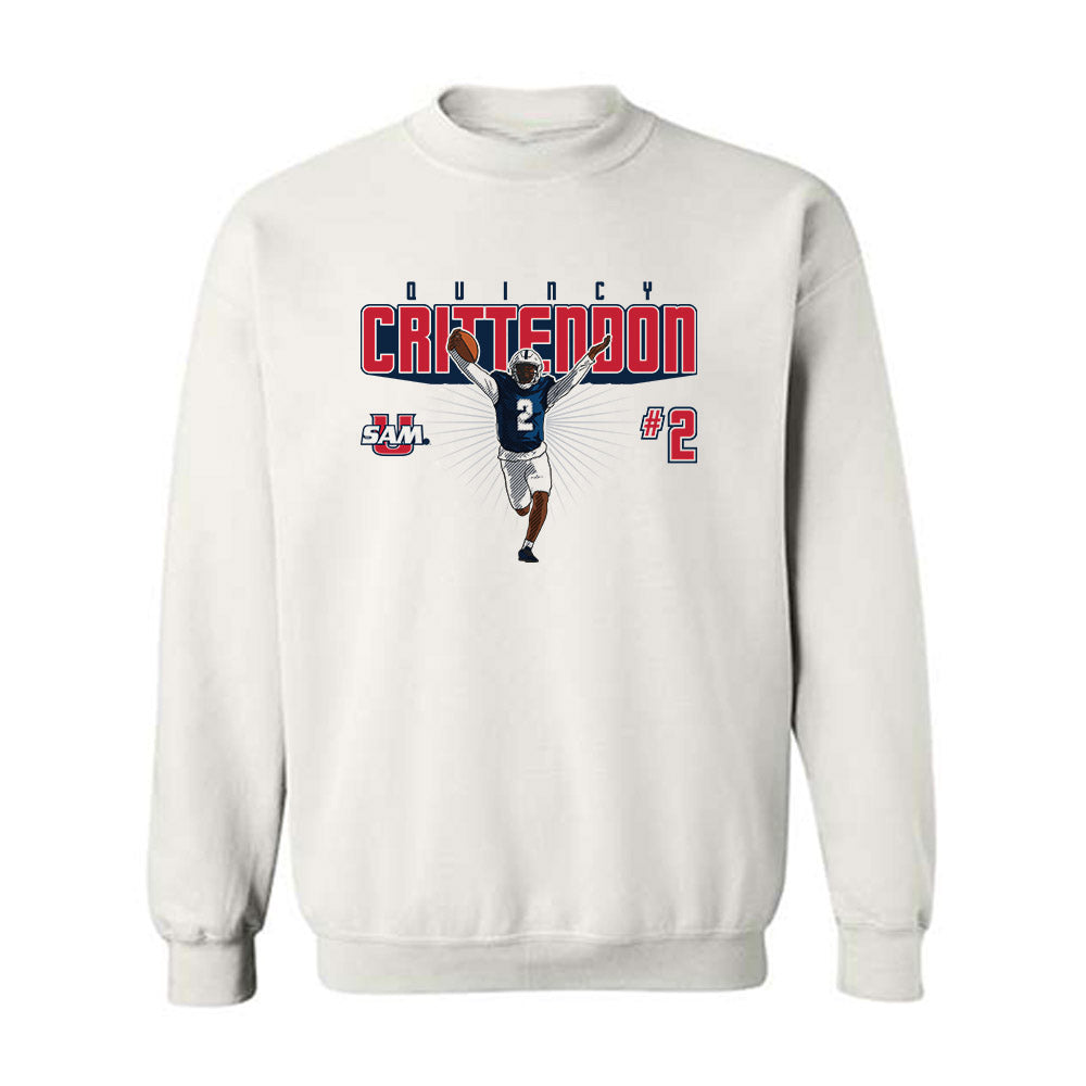 Samford - NCAA Football : Quincy Crittendon - Crewneck Sweatshirt Individual Caricature