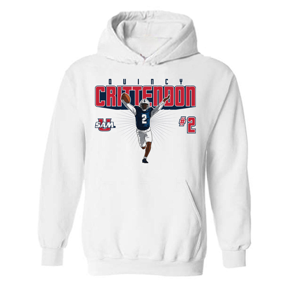 Samford - NCAA Football : Quincy Crittendon - Hooded Sweatshirt Individual Caricature