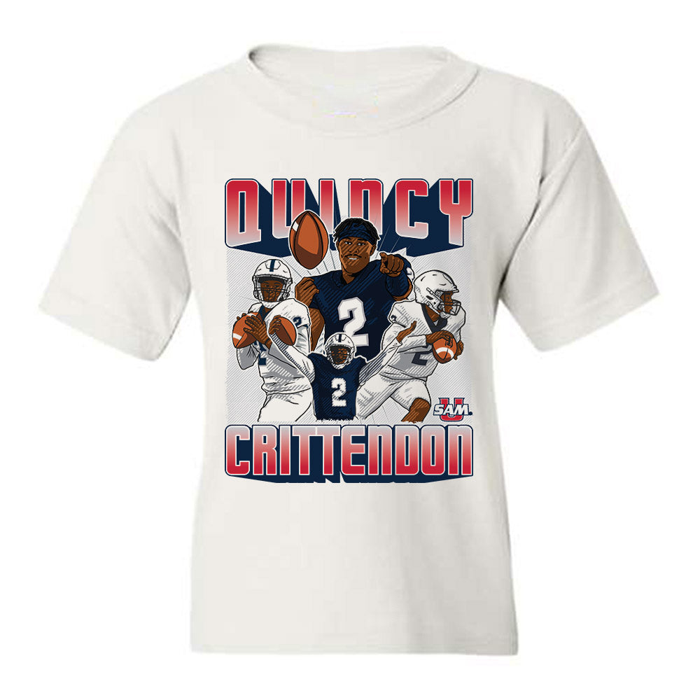 Samford - NCAA Football : Quincy Crittendon - Youth T-Shirt Individual Caricature