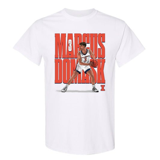 Illinois - NCAA Men's Basketball : Marcus Domask - T-Shirt Individual Caricature