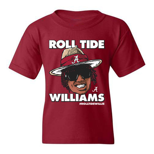 Alabama - NCAA Football :  Ryan Williams  x Roll Tide Willie -  Youth tshirt Individual Caricature