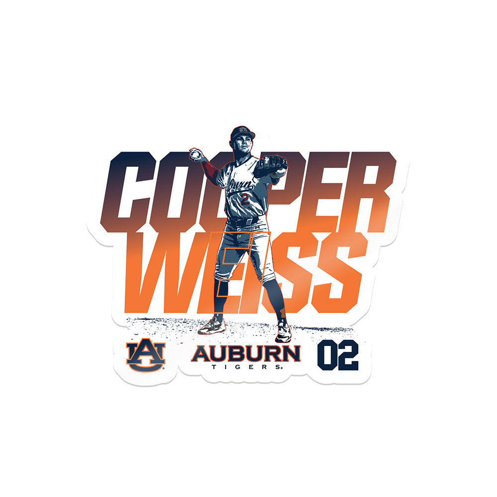 Auburn - NCAA Baseball : Cooper Weiss - Sticker