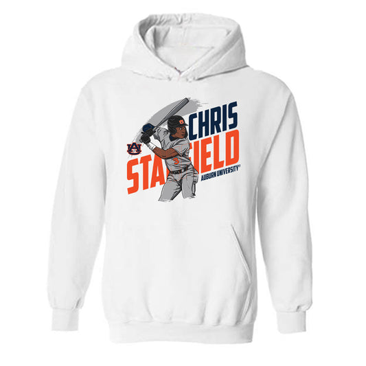 Auburn - NCAA Baseball : Chris Stanfield - Hooded Sweatshirt Individual Caricature