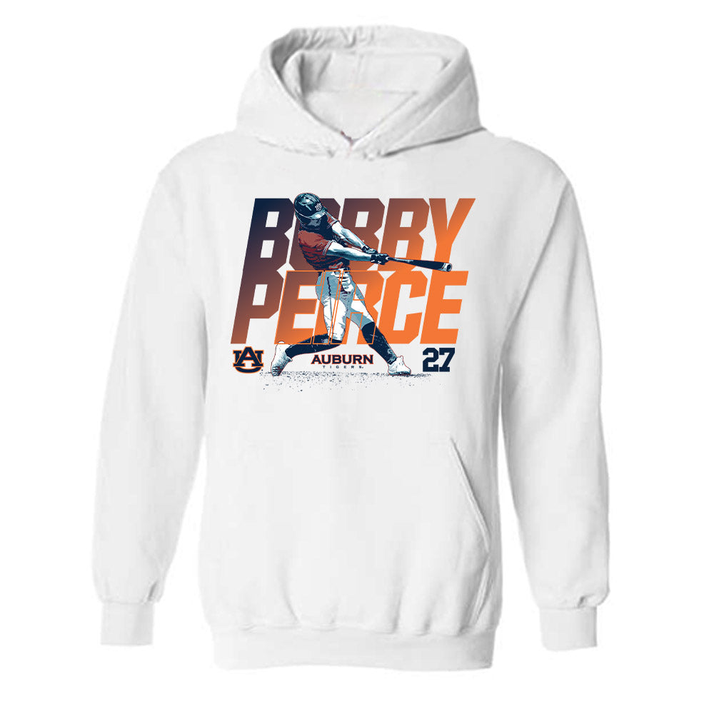 Auburn - NCAA Baseball : Bobby Peirce - Hooded Sweatshirt Individual Caricature