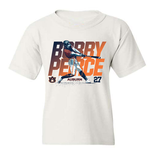 Auburn - NCAA Baseball : Bobby Peirce - Youth T-Shirt Individual Caricature