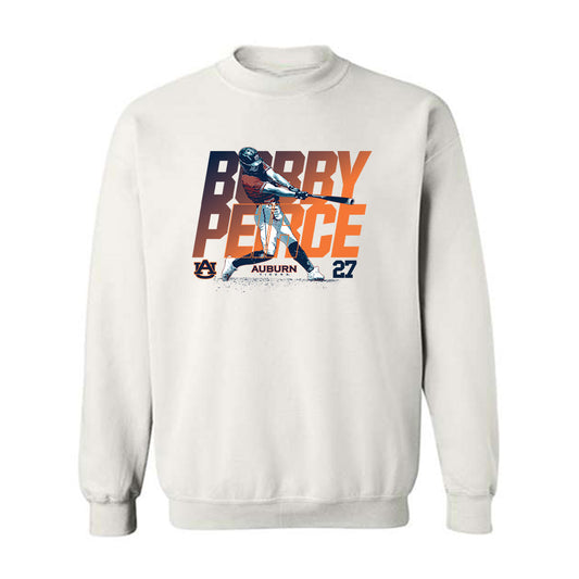 Auburn - NCAA Baseball : Bobby Peirce - Crewneck Sweatshirt Individual Caricature