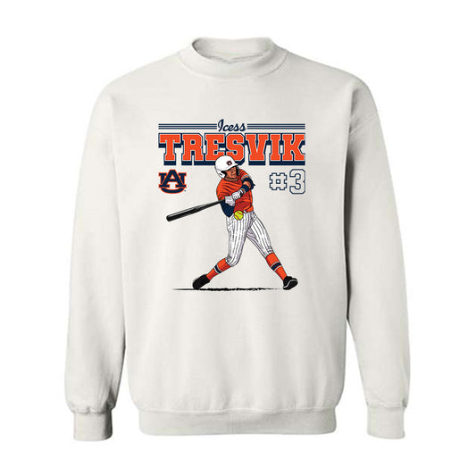 Auburn - NCAA Softball : Icess Tresvik - Crewneck Sweatshirt Individual Caricature