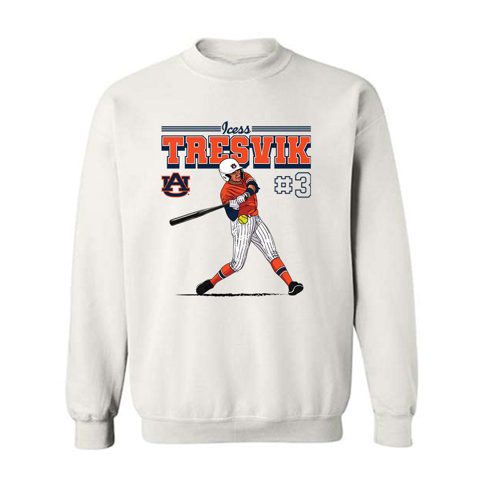 Auburn - NCAA Softball : Icess Tresvik - Crewneck Sweatshirt Individual Caricature