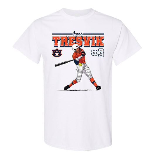 Auburn - NCAA Softball : Icess Tresvik - T-Shirt Individual Caricature