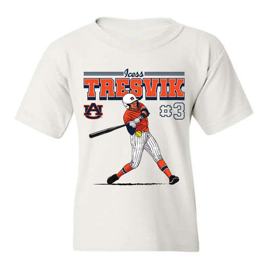 Auburn - NCAA Softball : Icess Tresvik - Youth T-Shirt Individual Caricature
