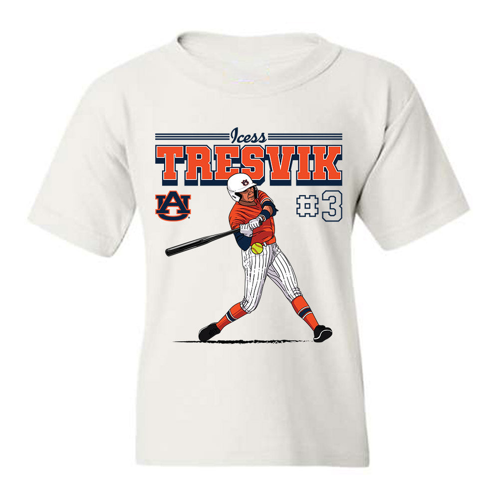 Auburn - NCAA Softball : Icess Tresvik - Youth T-Shirt Individual Caricature