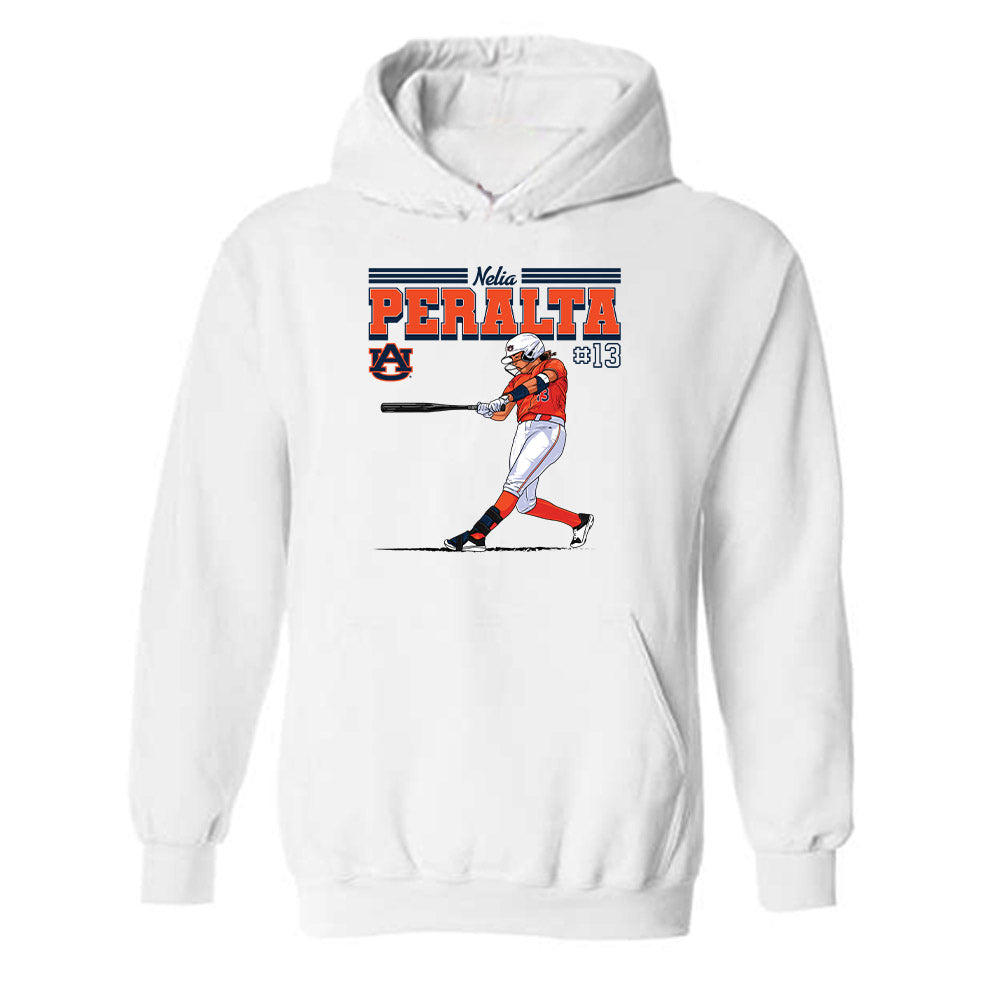 Auburn - NCAA Softball : Nelia Peralta - Hooded Sweatshirt Individual Caricature