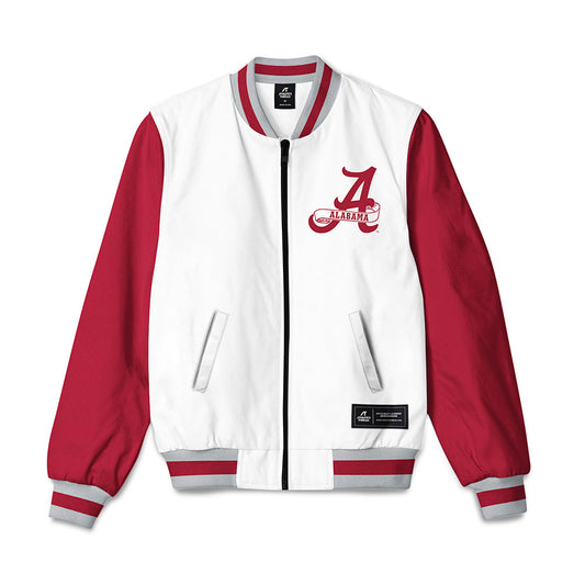 Alabama - Crimson Tide - White Combination Bomber Jacket