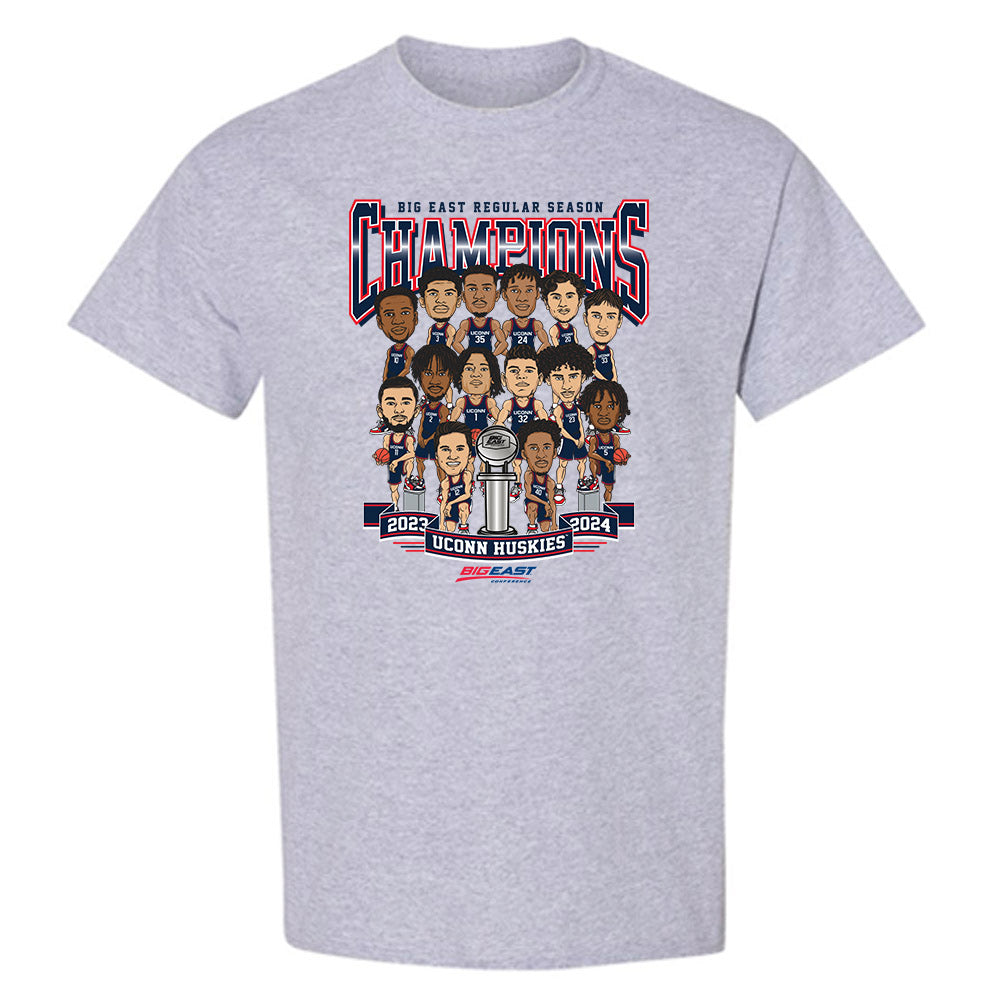 UConn - NCAA Men's Basketball : Big East Champs - T-Shirt Team Caricature