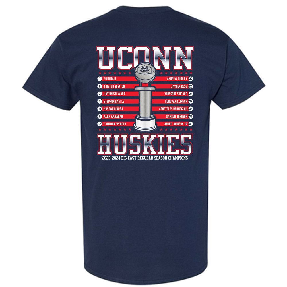 UConn - NCAA Men's Basketball : Big East Champs - T-Shirt Roster Shirt
