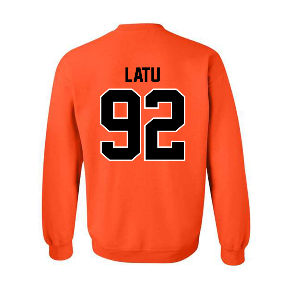 Oklahoma State - NCAA Football : Nathan Latu - Crewneck Sweatshirt Classic Shersey