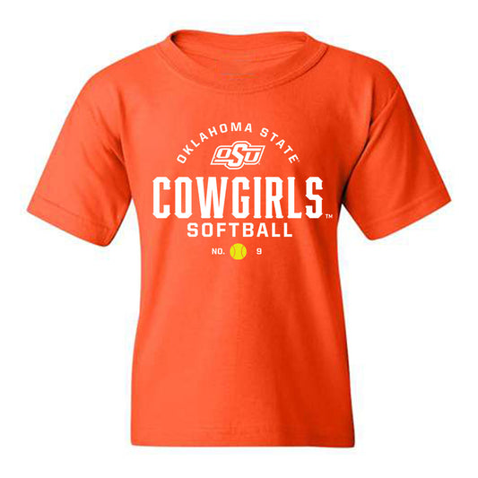 Oklahoma State - NCAA Softball : Tia Warsop - Youth T-Shirt Sports Shersey