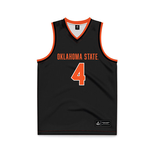 Oklahoma State - NCAA Women's Basketball : Anna Gret Asi - Basketball Jersey Black