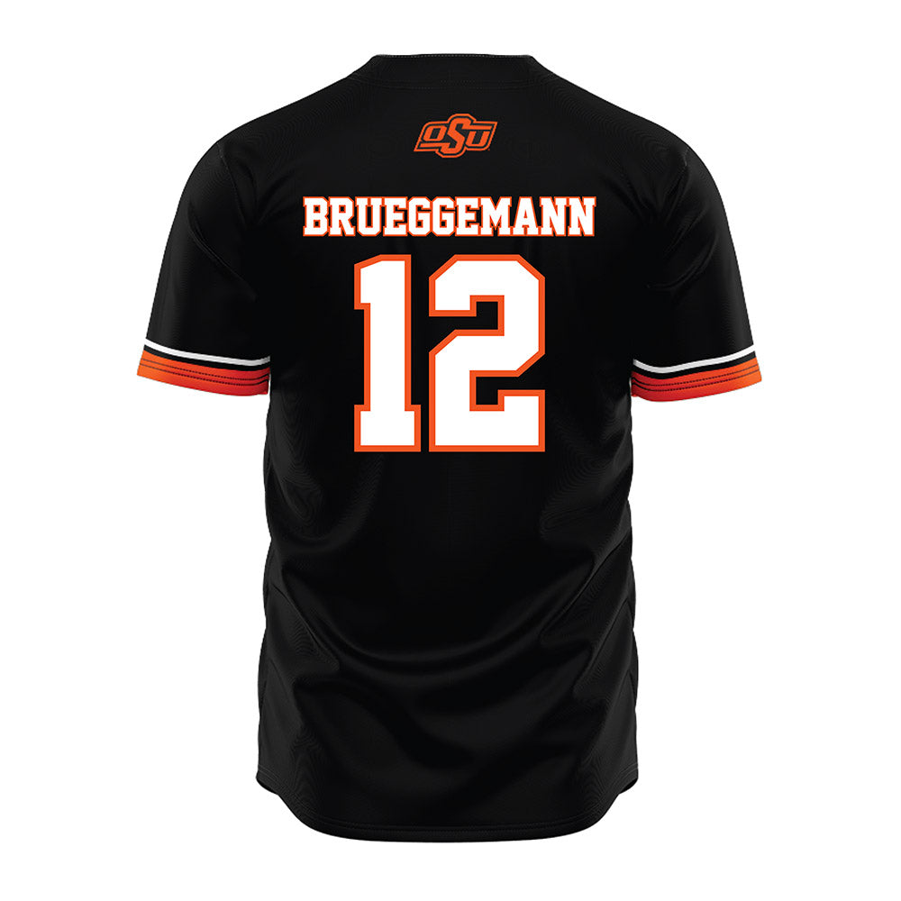 Oklahoma State - NCAA Baseball : Colin Brueggemann - Baseball Jersey Black