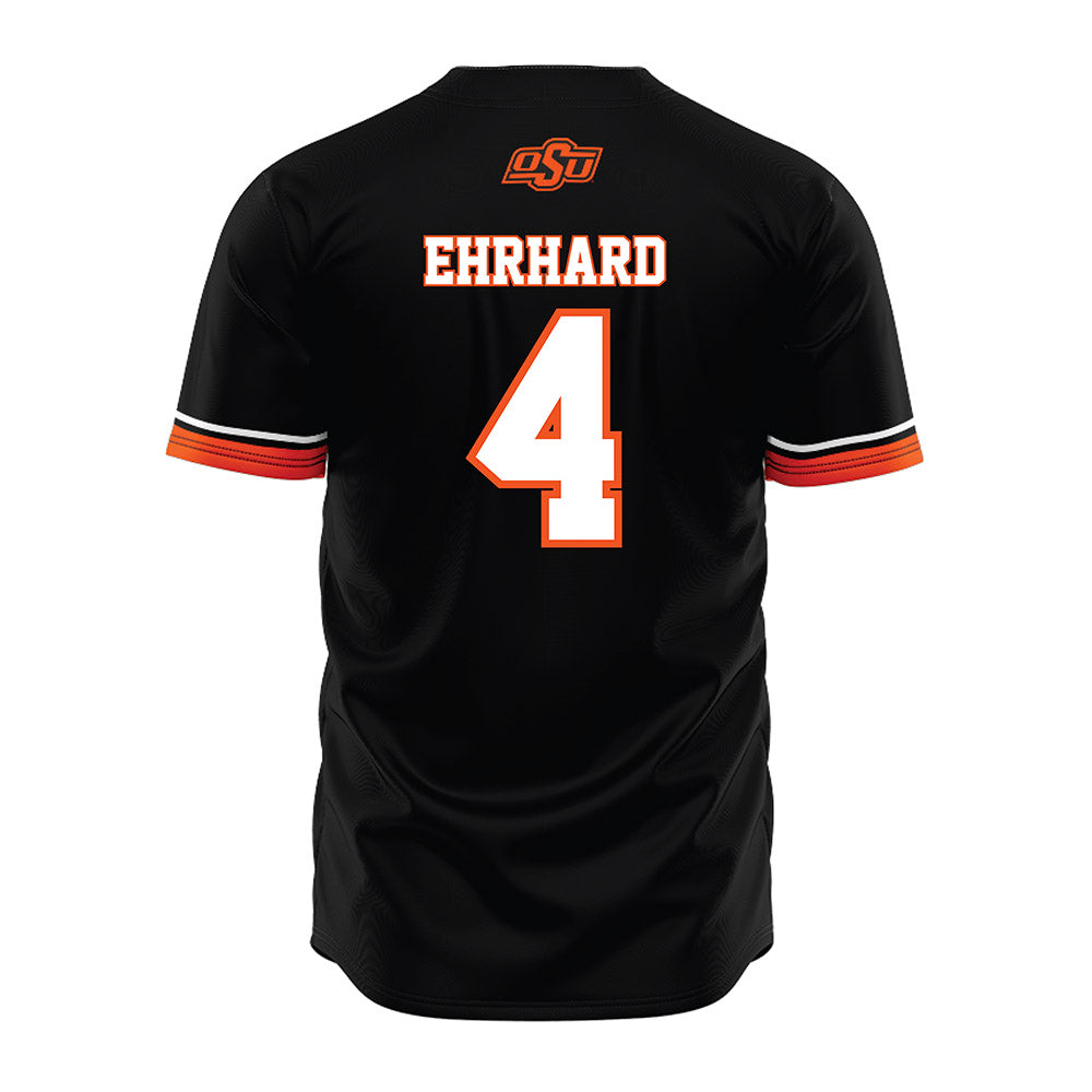 Oklahoma State - NCAA Baseball : Zach Ehrhard - Baseball Jersey Black