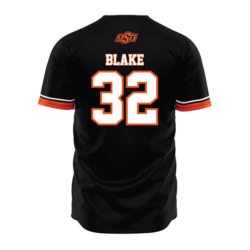 Oklahoma State - NCAA Baseball : Drew Blake - Baseball Jersey Black