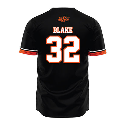 Oklahoma State - NCAA Baseball : Drew Blake - Baseball Jersey Black