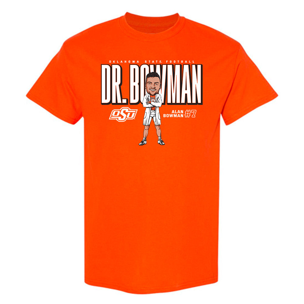 Oklahoma State - NCAA Football : Alan Bowman - T-Shirt Individual Caricature