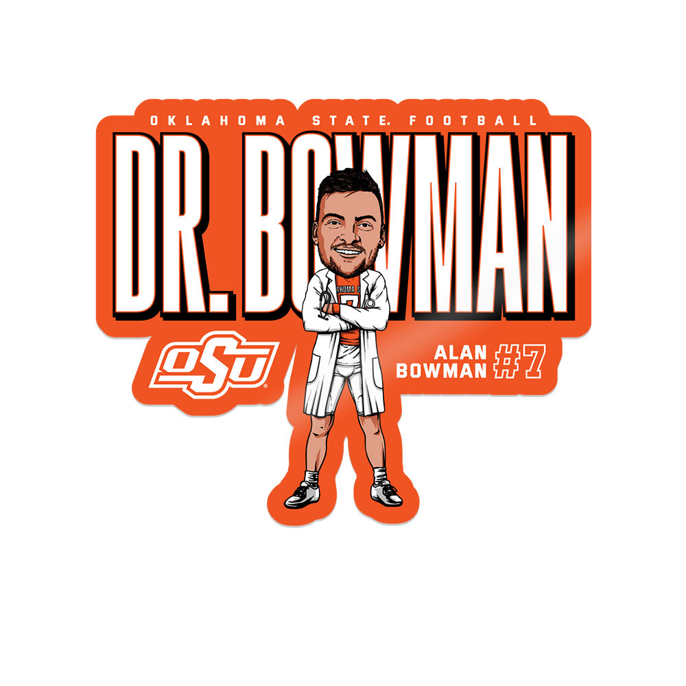 Oklahoma State - NCAA Football : Alan Bowman - Sticker Individual Caricature