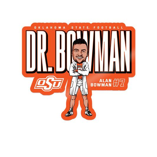 Oklahoma State - NCAA Football : Alan Bowman - Sticker Individual Caricature