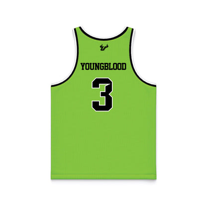 USF - NCAA Men's Basketball : Chris Youngblood - Slime Green Basketball Jersey