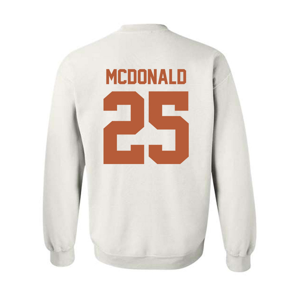 Texas - NCAA Football : Jelani McDonald - Crewneck Sweatshirt Classic Shersey