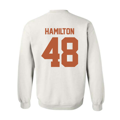 Texas - NCAA Baseball : Hudson Hamilton - Crewneck Sweatshirt Classic Shersey