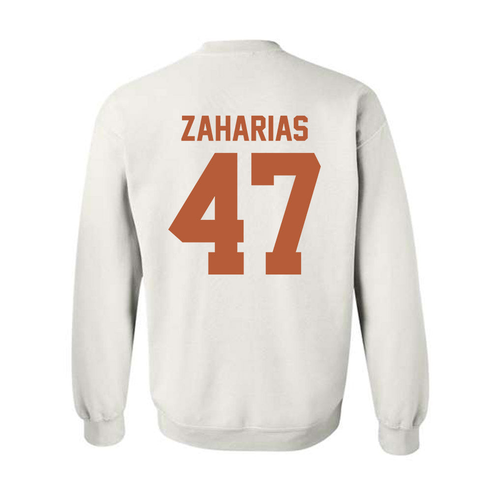 Texas - NCAA Baseball : George Zaharias - Crewneck Sweatshirt Classic Shersey