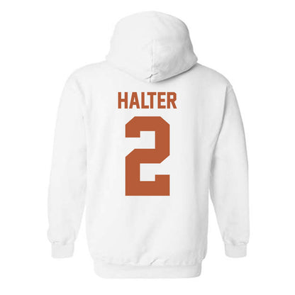 Texas - NCAA Women's Volleyball : Emma Halter - Hooded Sweatshirt Classic Shersey