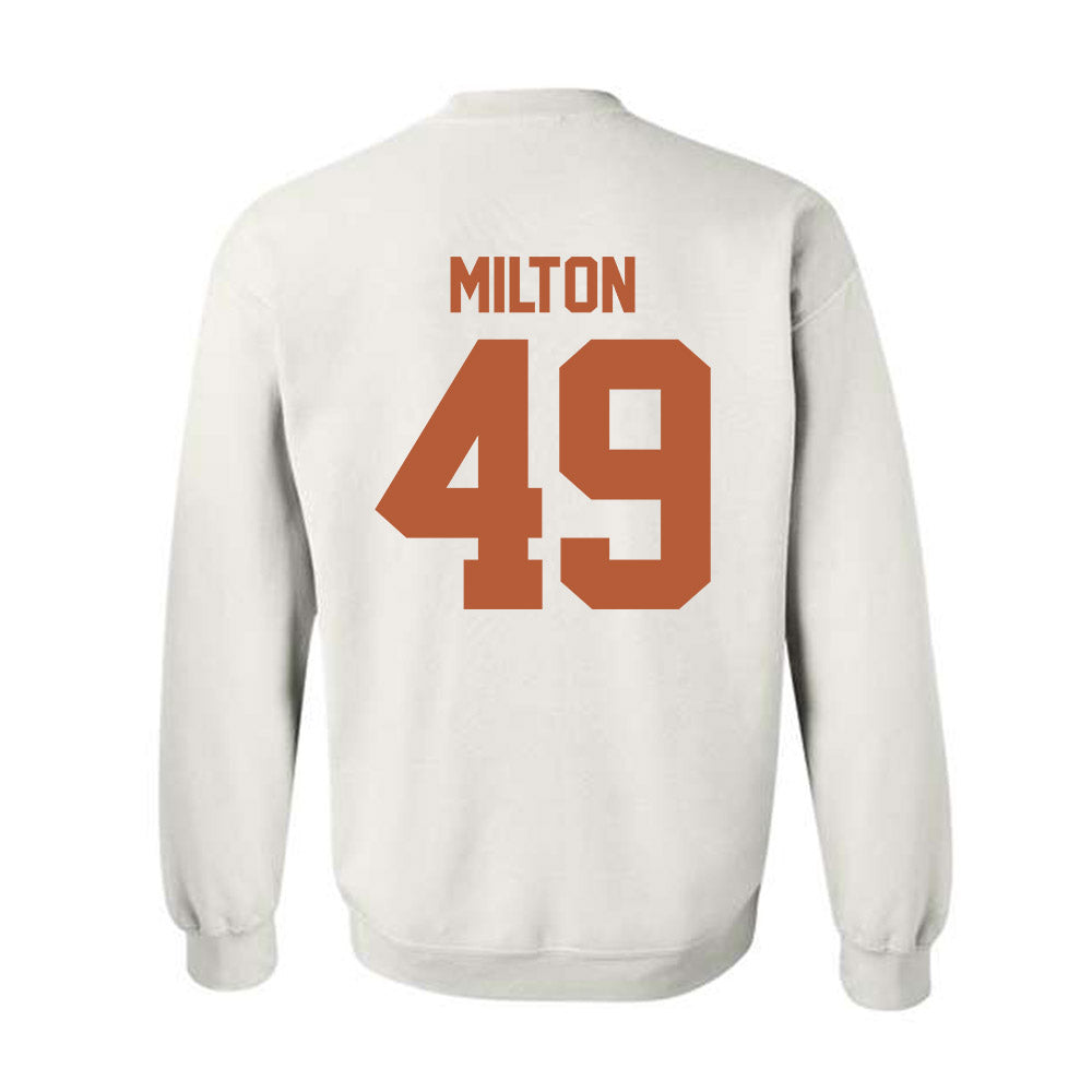 Texas - NCAA Football : Thatcher Milton - Crewneck Sweatshirt Classic Shersey