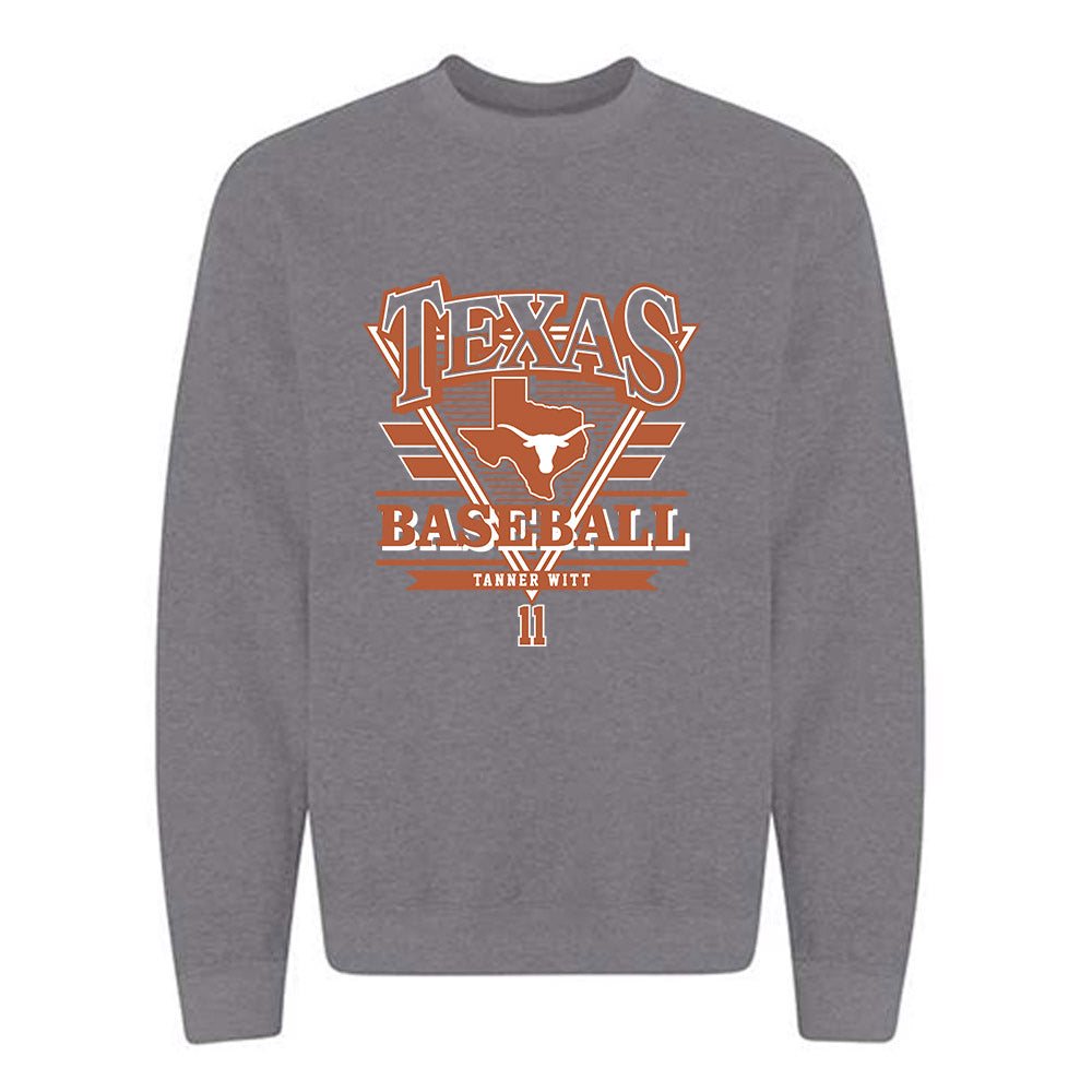 Texas - NCAA Baseball : Tanner Witt - Crewneck Sweatshirt Classic Fashion Shersey