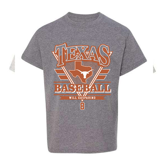 Texas - NCAA Baseball : Will Gasparino - Youth T-Shirt Classic Fashion Shersey