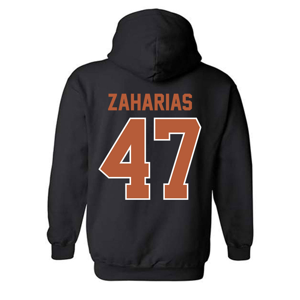 Texas - NCAA Baseball : George Zaharias - Hooded Sweatshirt Sports Shersey