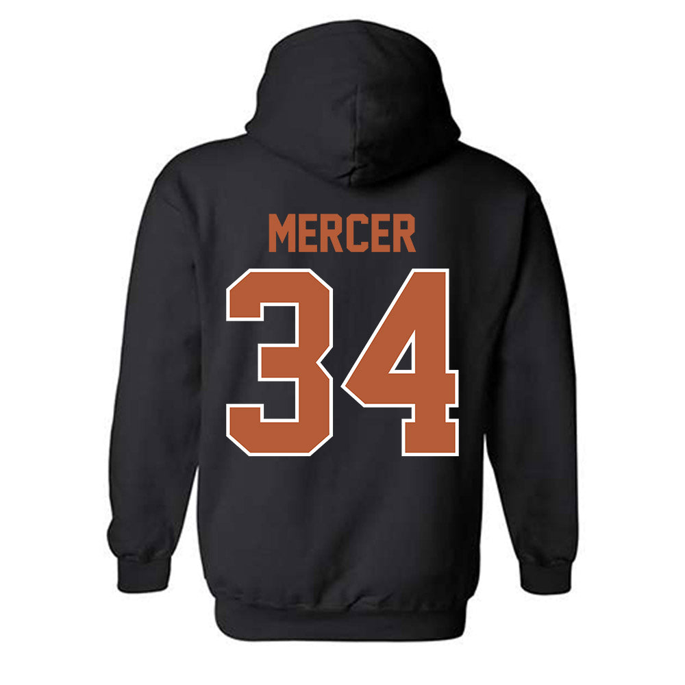 Texas - NCAA Baseball : Will Mercer - Hooded Sweatshirt Sports Shersey